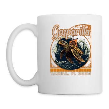 Gasparilla 2024 Turtle Pirate Flag Tampa FL - Mug blanc - blanc - Gauche