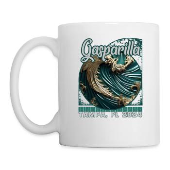 Gasparilla 2024 Coutelas croisés Tampa FL - Mug blanc - blanc - Gauche