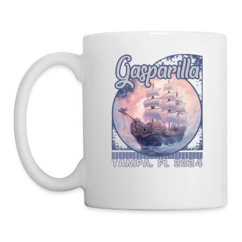 Gasparilla 2024 Vaisseau fantôme Tampa FL - Mug blanc - blanc - Gauche