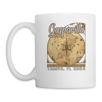 Gasparilla 2024 Tampa markiert Spot Vintage-Karte - Tasse - Weiß - Links