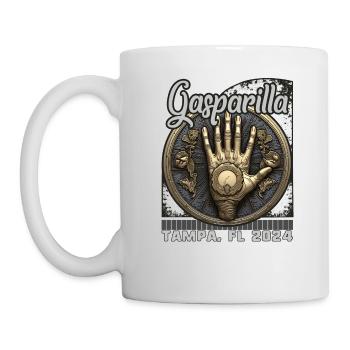 Gasparilla 2024 Tampa FL Doublon Squelette - Mug blanc - blanc - Gauche