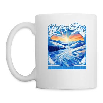 Let's Ski Abstract Alpine Art Gradient Glades - Tasse - Weiß - Links
