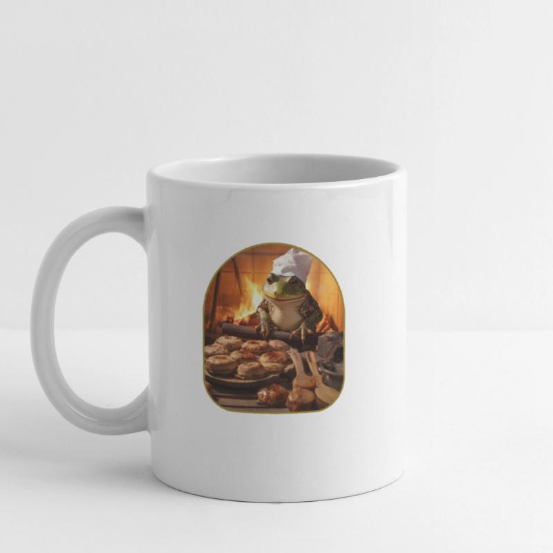 Frog Baking Bread Rustic Oven Cottagecore Mug