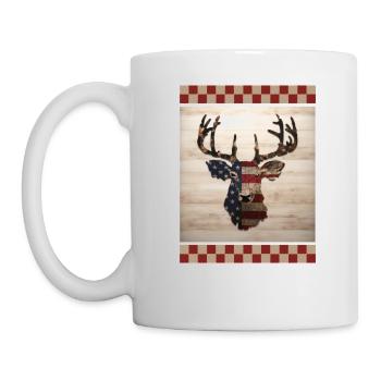 Puzzle Piece American Flag Missing Digital Camo - Mug - white - Left