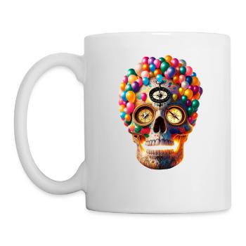 Fiesta Glow Skull T Shirt Albuquerque Balloon - Mug - white - Left