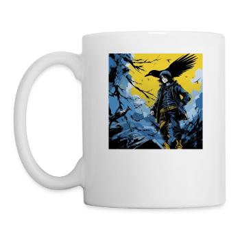 Manga crow adventures excitement - Mug - white - Left