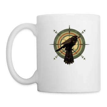 Précision de mise au point du corbeau de tir à l’arc zen - Mug blanc - blanc - Gauche