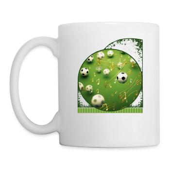Notes de musique comme balles de pickleball créatives - Mug blanc - blanc - Gauche