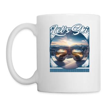 Let's Ski Skibrille Snowy Valley Reflection - Tasse - Weiß - Links