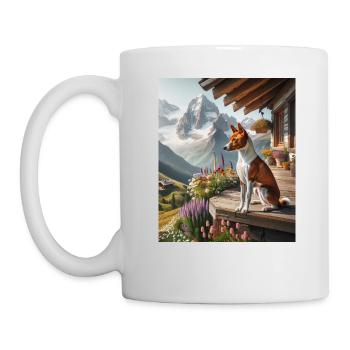 Basenji Mountain Cottagecore Retreat Men Women - Mug - white - Left