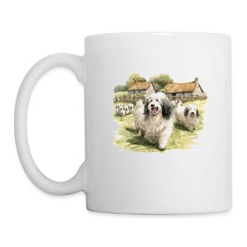 Puli Shepherd’s Cottagecore Pasture Hommes Femmes - Mug blanc - blanc - Gauche