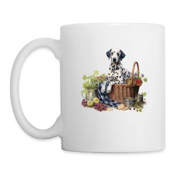 Dalmatian Dog Cottage Cottagecore Picnic Bliss - Mug - white - Left