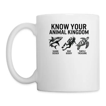 Chemise de l’océan, connaissez votre animal royaume plongée requin - Mug blanc - blanc - Gauche