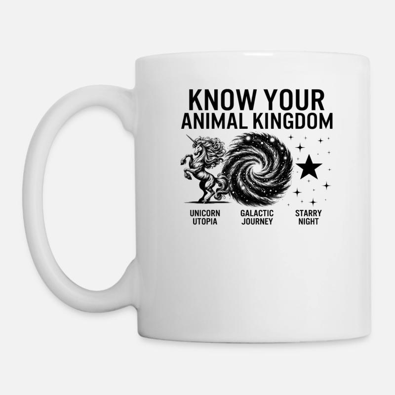 Magisches Hemd, kenne dein Tierreich Einhorn - Tasse - Weiß