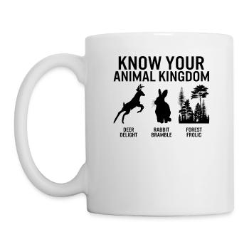 Dschungel-Shirt, kennen Sie Ihr Tierreich Hirsch - Tasse - Weiß - Links