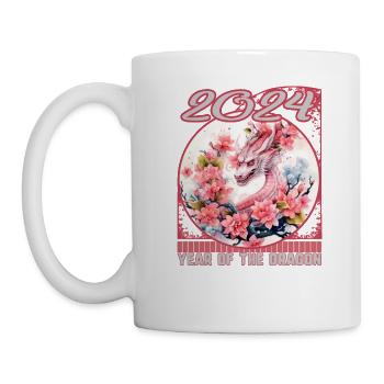 Chines Nouvel An du Dragon Aquarelle Dragon - Mug blanc - blanc - Gauche