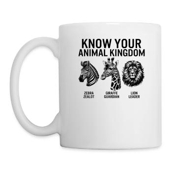 Jungle Shirt, Know Your Animal Kingdom Zebra - Mug - white - Left