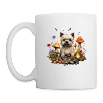 Cairn Terrier Dog Cottagecore Mushroom Magic Men - Mug - white - Left