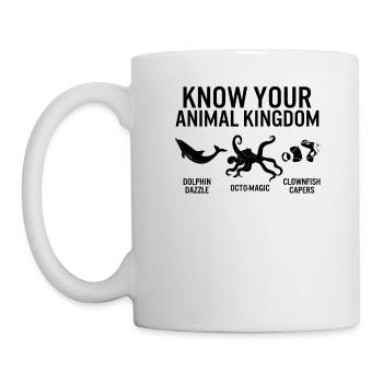 Chemise de l’océan, connaître votre dauphin du règne animal - Mug blanc - blanc - Gauche