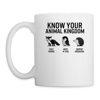 Jungle Shirt, Know Your Animal Kingdom Fox Owl - Mug - white - Left