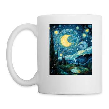Earth Day Starry Night Shirt Conservation Through - Mug - white - Left