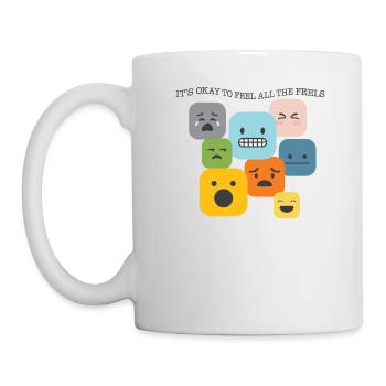 SPED-Lehrer-Shirt, es ist in Ordnung, all die zu fühlen - Tasse - Weiß - Links