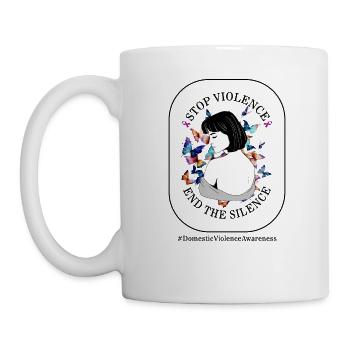 Domestic Violence Awareness Shirt, Stop The - Mug - white - Left