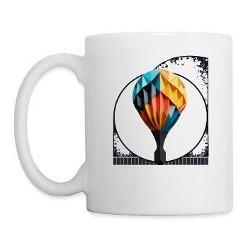 Origami Style Folded Paper Pickleball Paddle - Mug - white - Left