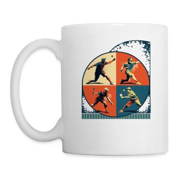 Tirs d’action de pickleball extrêmes Joueurs dynamiques - Mug blanc - blanc - Gauche