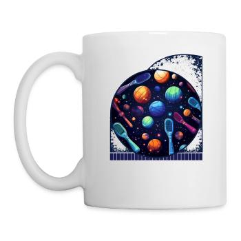 Galaxy Space Themed Pickleball Paddles Cosmic - Mug - white - Left
