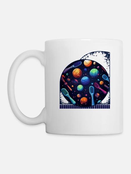Galaxy Space Theme Pickleball Paddles Cosmic - Tasse - Weiß