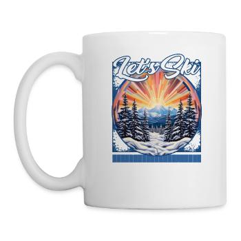 Let's Ski Kaleidoscope Symmetrische Pisten - Tasse - Weiß - Links