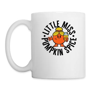 Chemise de Thanksgiving, Little Miss citrouille épices Tee - Mug blanc - blanc - Gauche