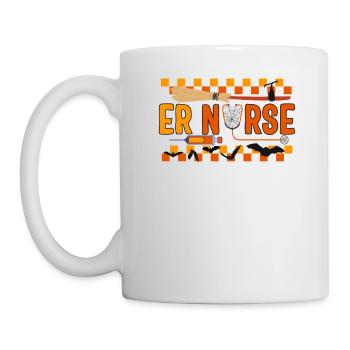 Halloween Shirt, ER Nurse Tee, Gift For Emergency - Mug - white - Left