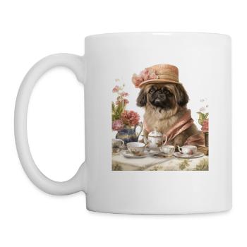 Pekingese Dog Cottagecore Victorian Tea Garden - Mug - white - Left