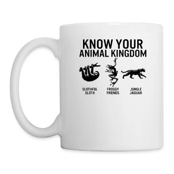 Animal Shirt, Know Your Animal Kingdom Sloth Frog - Mug - white - Left