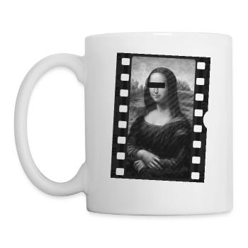 Mona Lisa in slide frame - Mug - white - Left