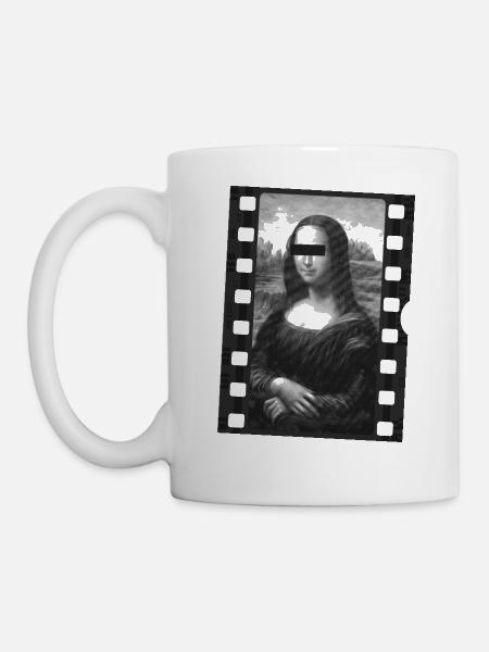 Mona Lisa im Dia-Rahmen - Tasse - Weiß