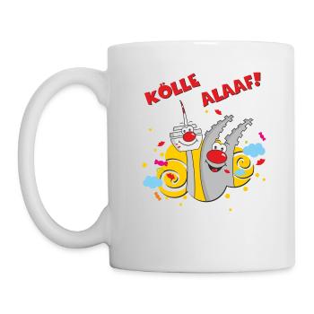 Karneval Kölle Alaaf RAHMENLOS Geschenk Fasching - Tasse - Weiß - Links