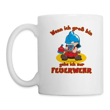 CD - Wenn ich groß bin gehe ich zur Feuerwehr - - Tasse - Weiß - Links