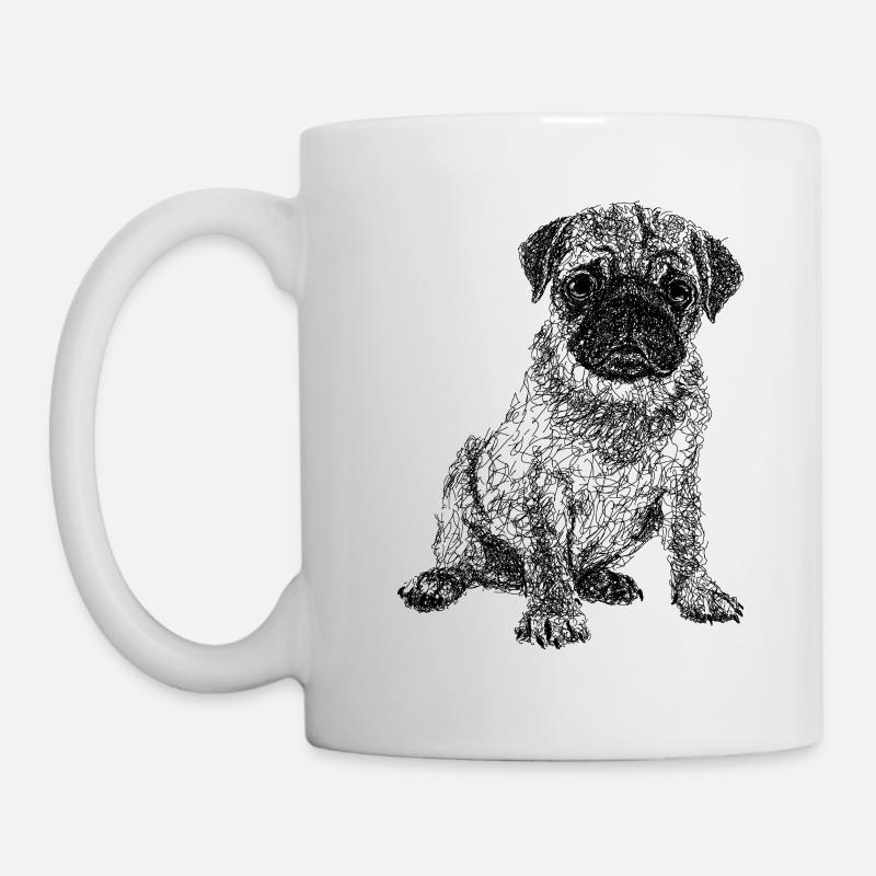 Mops - Tasse - Weiß