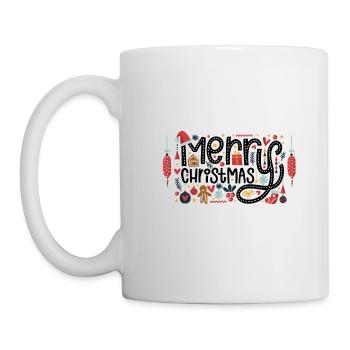 Merry Christmas xmas design gift - Mug - white - Left