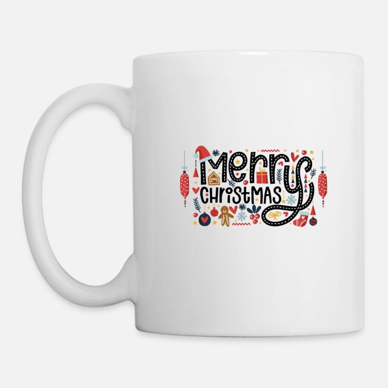 Cadeau de conception de Noël joyeux Noël - Mug blanc - blanc