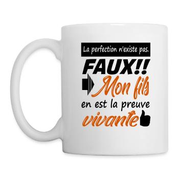 Mon fils la perfection | Humour | Cadeau - Mug blanc - blanc - Gauche