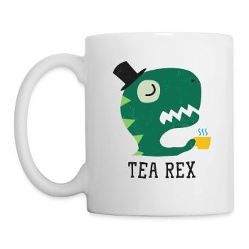 Tea Rex - Funny Dino - T-Rex - Tasse - Weiß - Links
