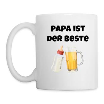 Papa ist der Beste - Tasse - Weiß - Links