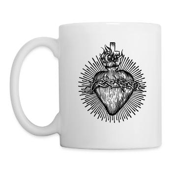 Herz - Heiligstes Herz - Tasse - Weiß - Links