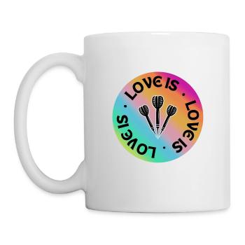 Darts: Love is. - Mug - white - Left
