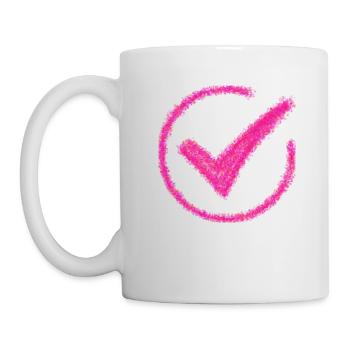« Check Mark Tee » ✅ - Mug blanc - blanc - Gauche