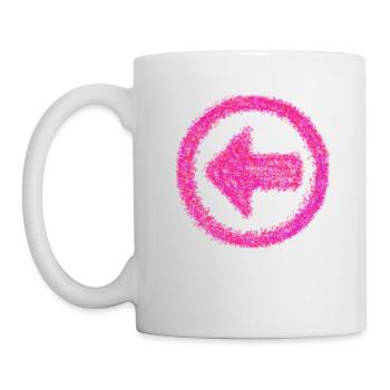 FLÈCHE GAUCHE - Mug blanc - blanc - Gauche